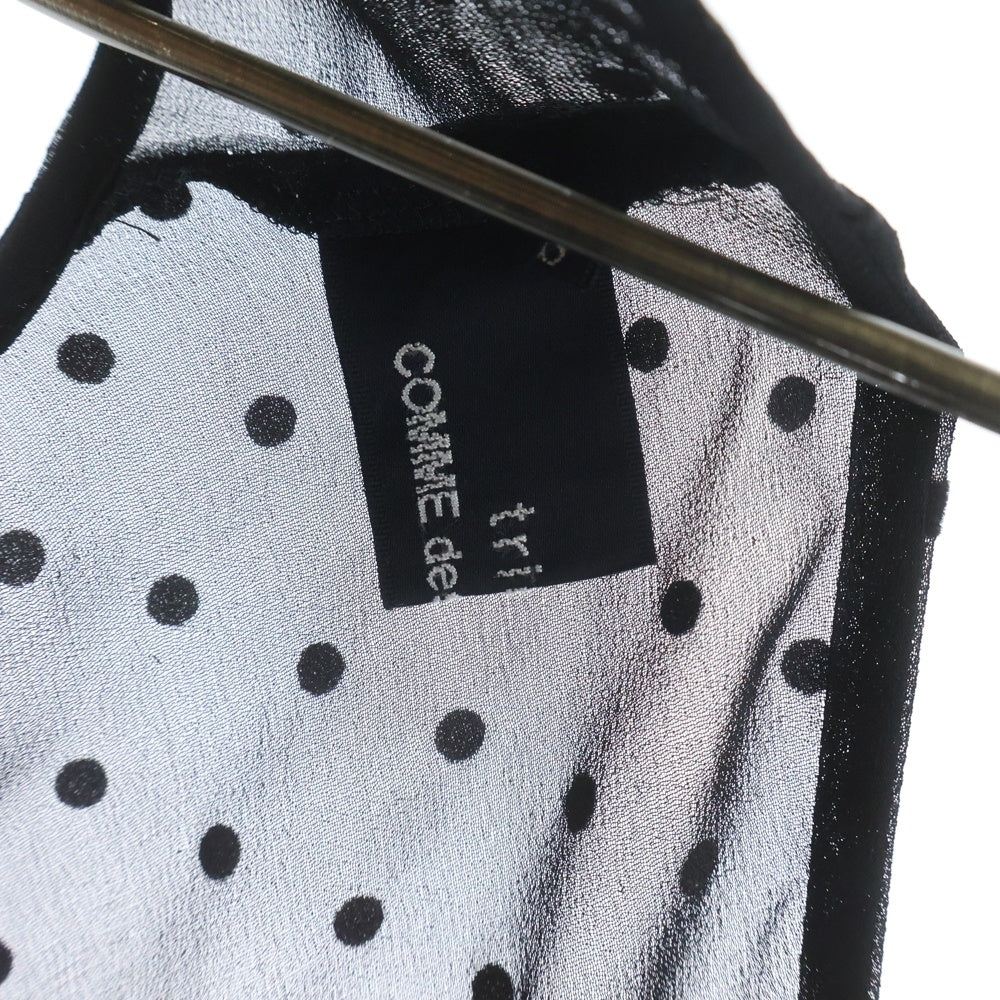 tricot COMME des GARCONS(トリコ コム デ ギャルソン) ドット柄 ノースリーブ シアーワンピース ブラック TD-O009 レディース