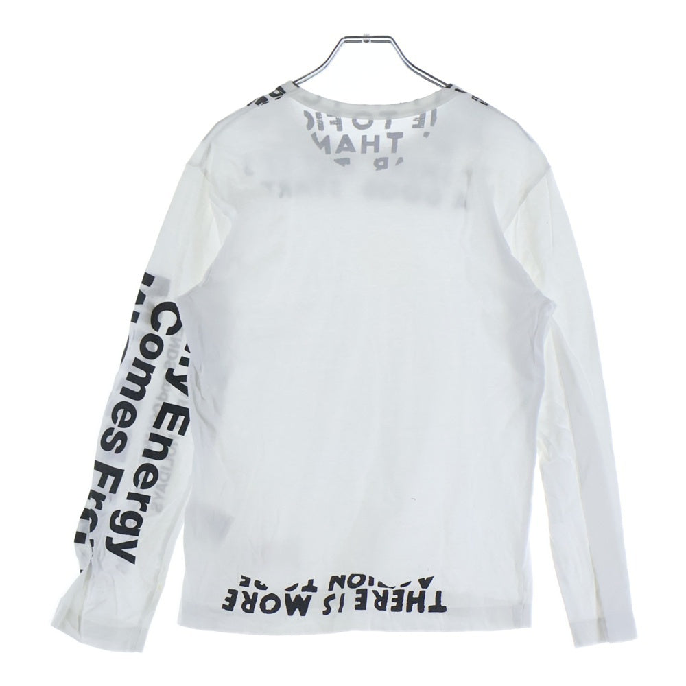COMME des GARCONS(コムデギャルソン) 18AW ×MAISON MARGIELA HOLIDAYSCOLLECTION FREEDOM ホリデーズ コレクション フリーダム クルーネック長袖Tシャツ カットソー ホワイト OB-T003