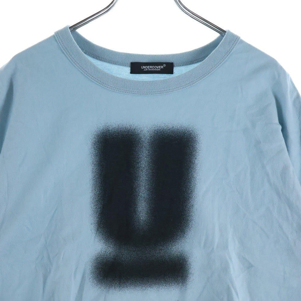 UNDERCOVER(アンダーカバー) フロントプリント ショート丈 クルーネック半袖Tシャツ カットソー ブルー UC1D8805-1