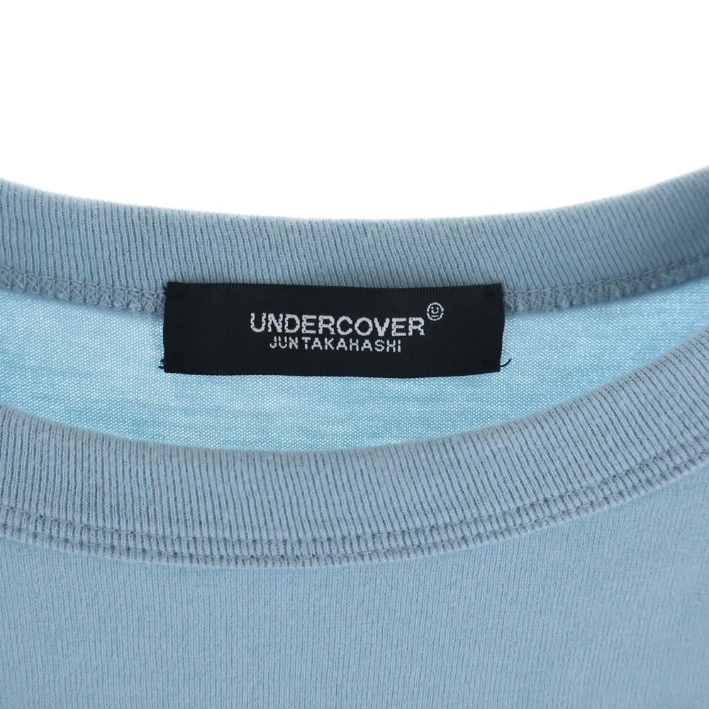 UNDERCOVER(アンダーカバー) フロントプリント ショート丈 クルーネック半袖Tシャツ カットソー ブルー UC1D8805-1