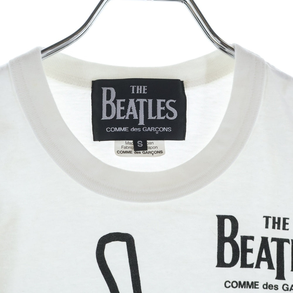 COMME des GARCONS(コムデギャルソン) ×THE BEATLES フロントプリント アップル クルーネック半袖Tシャツ カットソー ホワイト VD-T005