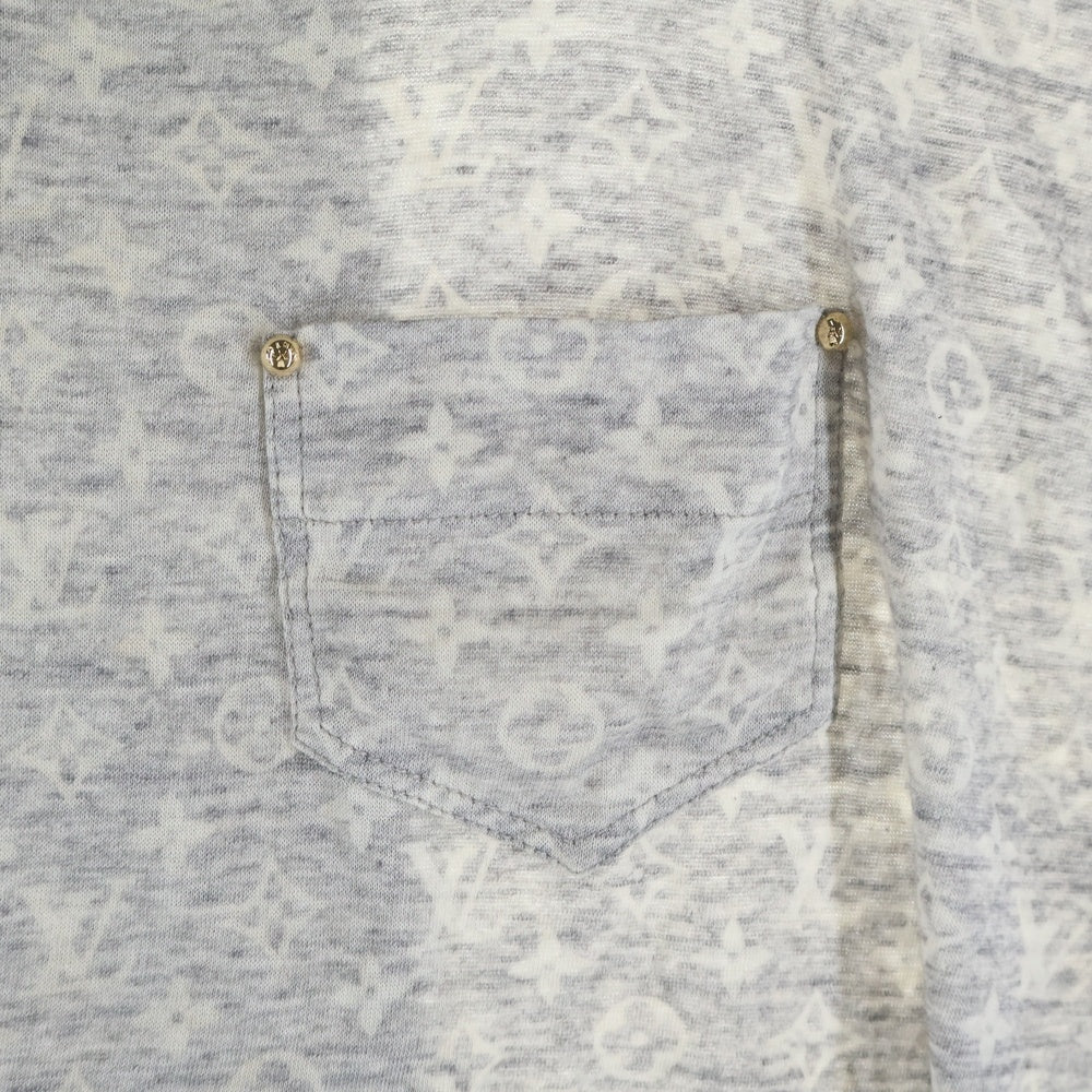 LOUIS VUITTON(ルイヴィトン) 13SS モノグラム 胸ポケット クルーネック半袖Tシャツ カットソー グレー RW131WF3TS20JFZ