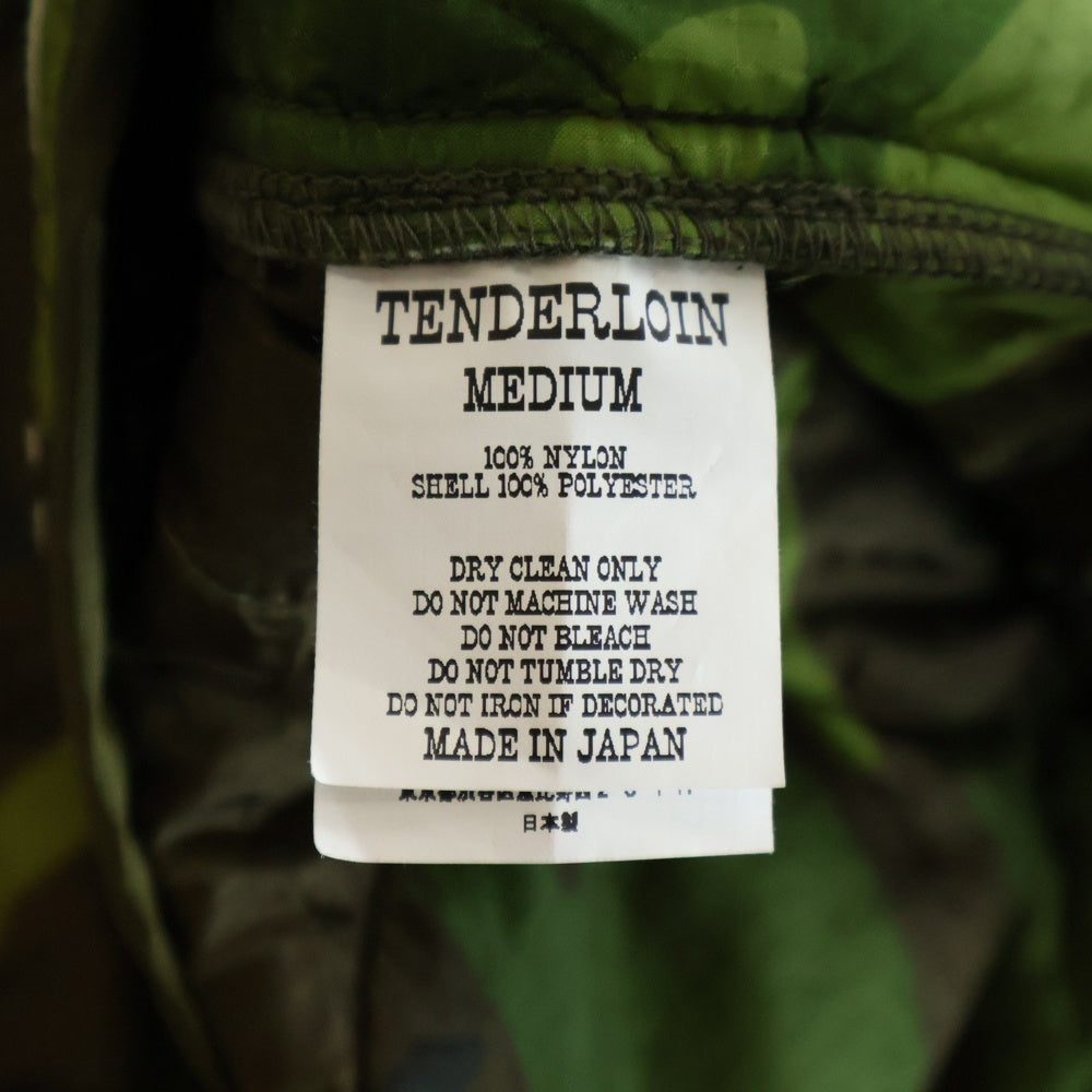 TENDERLOIN(テンダーロイン) 16AW T-NYLON SOUVENIR VEST ナイロン カモ柄 スーベニアベスト カーキ