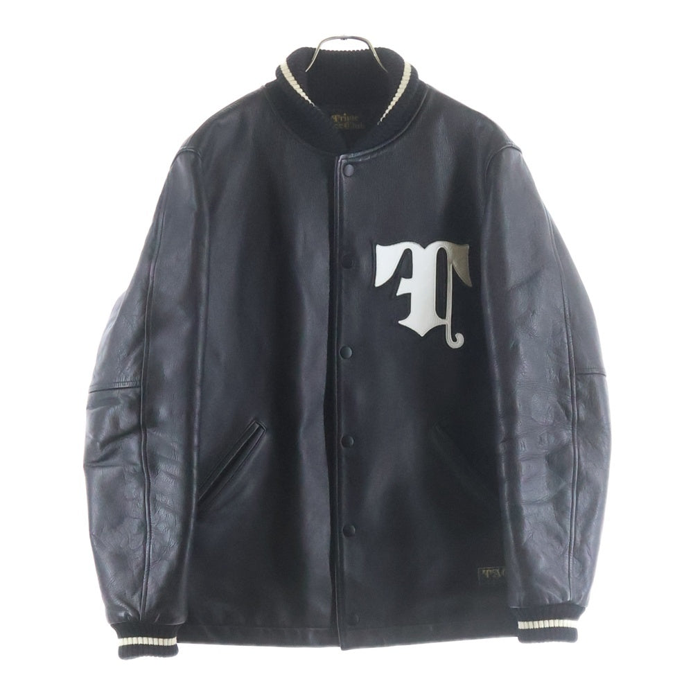 TRIPLE ACE CLUB(トリプルエースクラブ) GANGSTA LEATHER FARAOH COAT ギャングスタ ファラオ カウハイド レザーコート ジャケット ブラック TA-GLFC01