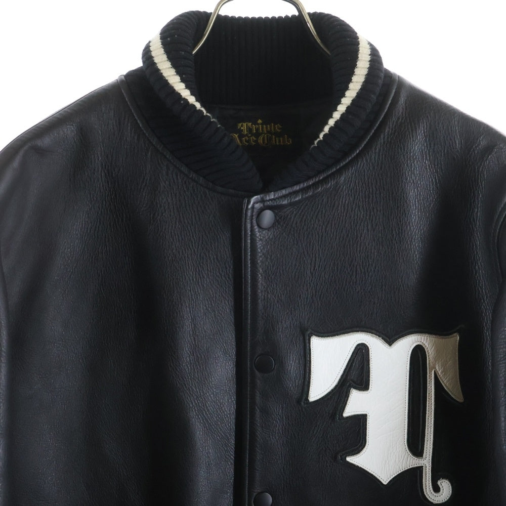 TRIPLE ACE CLUB(トリプルエースクラブ) GANGSTA LEATHER FARAOH COAT ギャングスタ ファラオ カウハイド レザーコート ジャケット ブラック TA-GLFC01