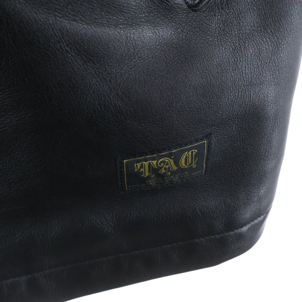 TRIPLE ACE CLUB(トリプルエースクラブ) GANGSTA LEATHER FARAOH COAT ギャングスタ ファラオ カウハイド レザーコート ジャケット ブラック TA-GLFC01
