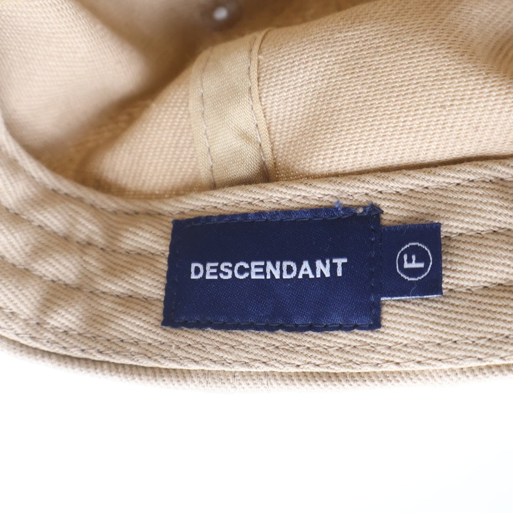 DESCENDANT(ディセンダント) フロントエンブロイダリー 6パネル キャップ 帽子 ベージュ