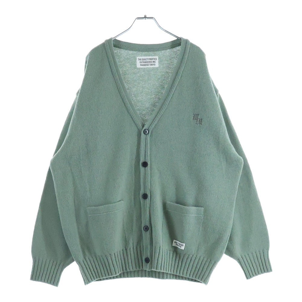 WACKO MARIA(ワコマリア) 22FW Classic Knit Cardigan クラシック ウール ニット カーディガン グリーン 22FW-WMK-KN04