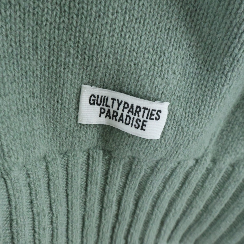 WACKO MARIA(ワコマリア) 22FW Classic Knit Cardigan クラシック ウール ニット カーディガン グリーン 22FW-WMK-KN04