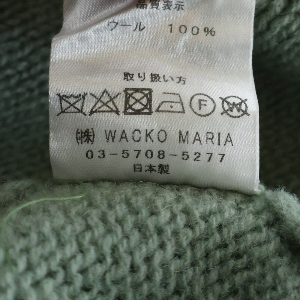 WACKO MARIA(ワコマリア) 22FW Classic Knit Cardigan クラシック ウール ニット カーディガン グリーン 22FW-WMK-KN04