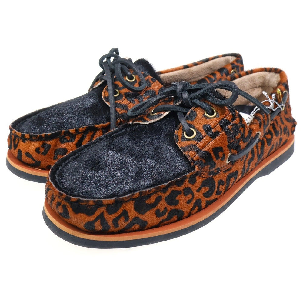 Timberland(ティンバーランド) ×WACKO MARIA Leopard Classic Boat 2 Eye ワコマリア レオパード クラシック ブーツ ローカットシューズ オレンジ US10/28cm 0A5YYB