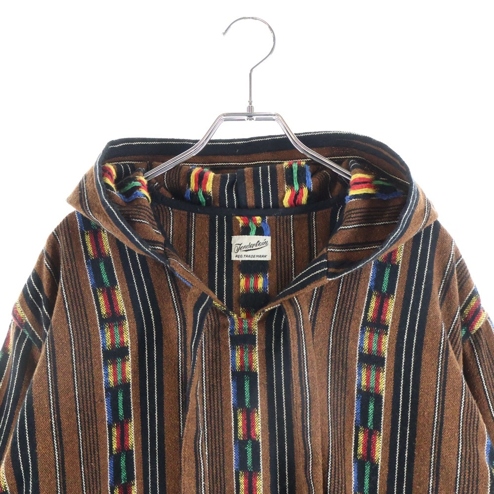 TENDERLOIN(テンダーロイン) 15SS T-GTM PARKA グアテマラ柄 プルオーバーフーディー パーカー ブラウン