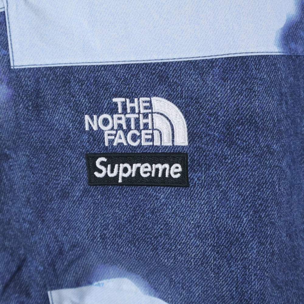SUPREME(シュプリーム) 21AW ×THE NORTH FACE Bleached Denim Print Mountain Pants ザノースフェイス ブリーチド マウンテンプリント デニムパンツ インディゴ NP52101I