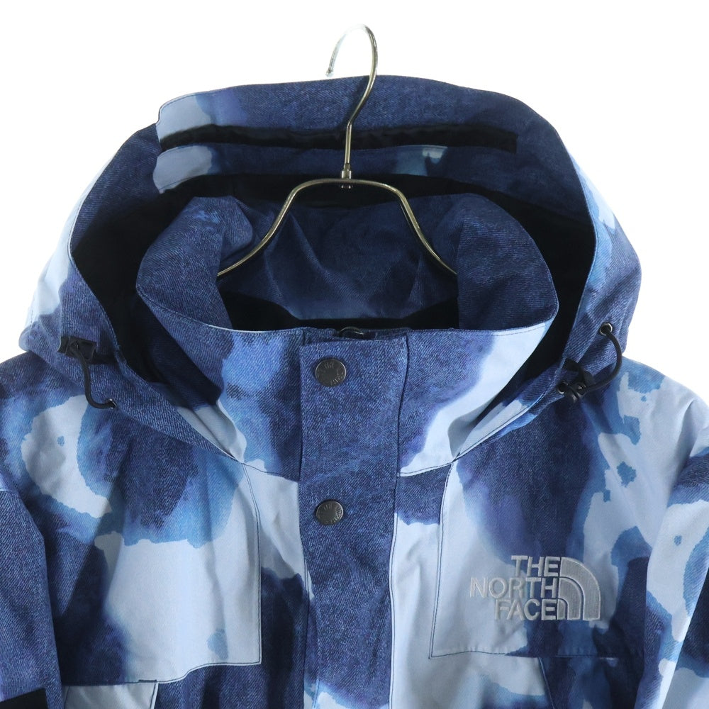 SUPREME(シュプリーム) 21AW ×THE NORTH FACE Bleached Denim Print Mountain Jacket ザノースフェイス ブリーチド マウンテンプリント デニムジャケット インディゴ NP52100I