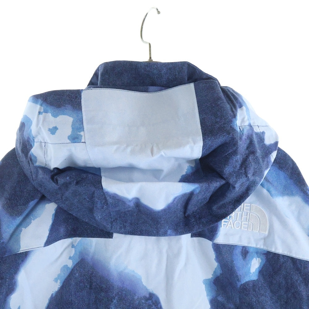 SUPREME(シュプリーム) 21AW ×THE NORTH FACE Bleached Denim Print Mountain Jacket ザノースフェイス ブリーチド マウンテンプリント デニムジャケット インディゴ NP52100I
