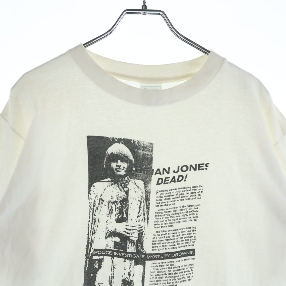 VINTAGE(ヴィンテージ) 90S VINTAGE THE ROLLING STONES BRIAN JONES DEAD TEE ヴィンテージ ザローリングストーンズ ブライアンジョーンズ UNITED SPORTSタグ 半袖Tシャツ