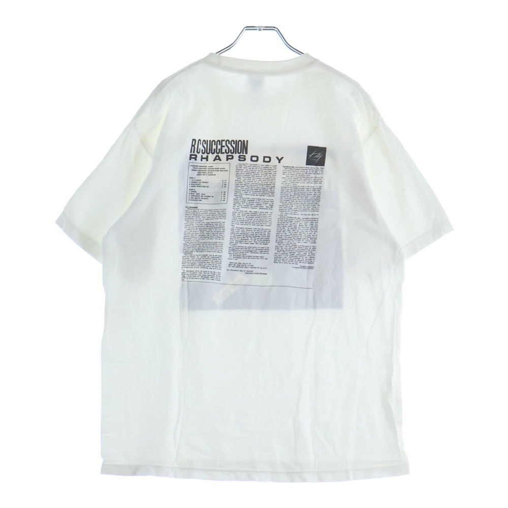 NO BRAND(ノーブランド) RC SUCCESION RHAPSODY TEE RCサクセション ラプソディ 両面プリントTシャツ 半袖クルーネックカットソー ホワイト