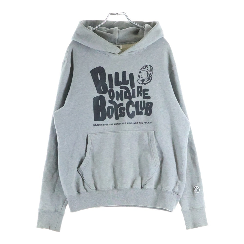 BILLIONAIRE BOYS CLUB(ビリオネアボーイズクラブ) ロゴプリント フーディ プルオーバースウェットパーカー グレー BBCJP171K003