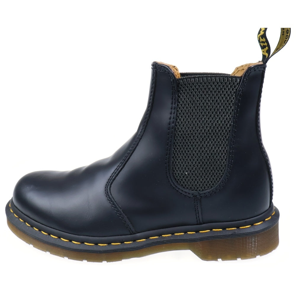 Dr.Martens(ドクターマーチン) 2976 イエローステッチ サイドゴア スムースレザー チェルシーブーツ レディース ブラック 2976YS