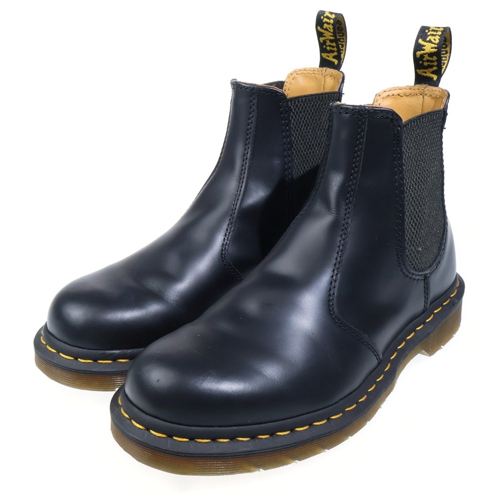 Dr.Martens(ドクターマーチン) 2976 イエローステッチ サイドゴア スムースレザー チェルシーブーツ レディース ブラック 2976YS