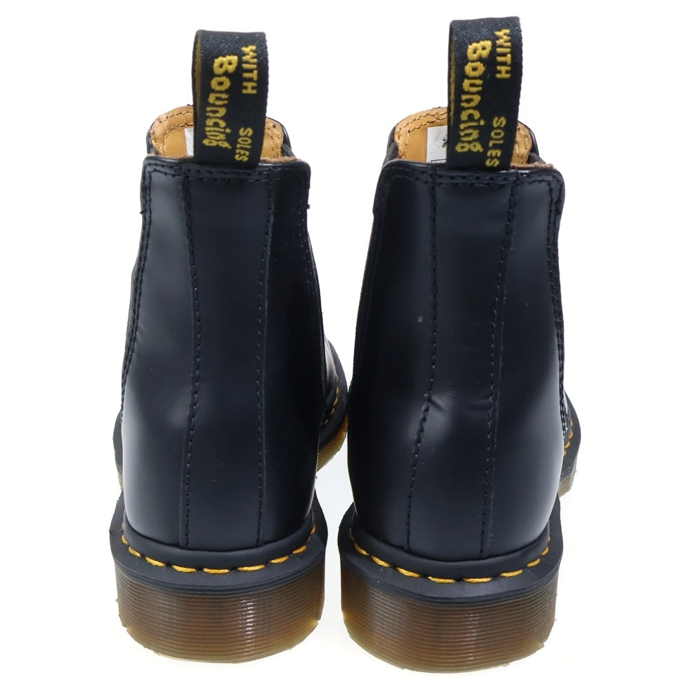 Dr.Martens(ドクターマーチン) 2976 イエローステッチ サイドゴア スムースレザー チェルシーブーツ レディース ブラック 2976YS