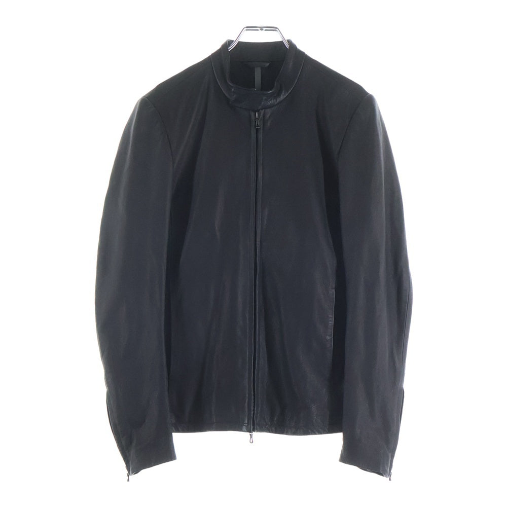 KAZUYUKI KUMAGAI ATTACHMENT(カズユキクマガイ アタッチメント) DEERSKIN LEATHER JACKET ディアスキン マルチポケット ダブルジップアップ レザージャケット ライダース ブラック KB42-078