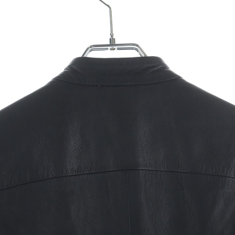 KAZUYUKI KUMAGAI ATTACHMENT(カズユキクマガイ アタッチメント) DEERSKIN LEATHER JACKET ディアスキン マルチポケット ダブルジップアップ レザージャケット ライダース ブラック KB42-078