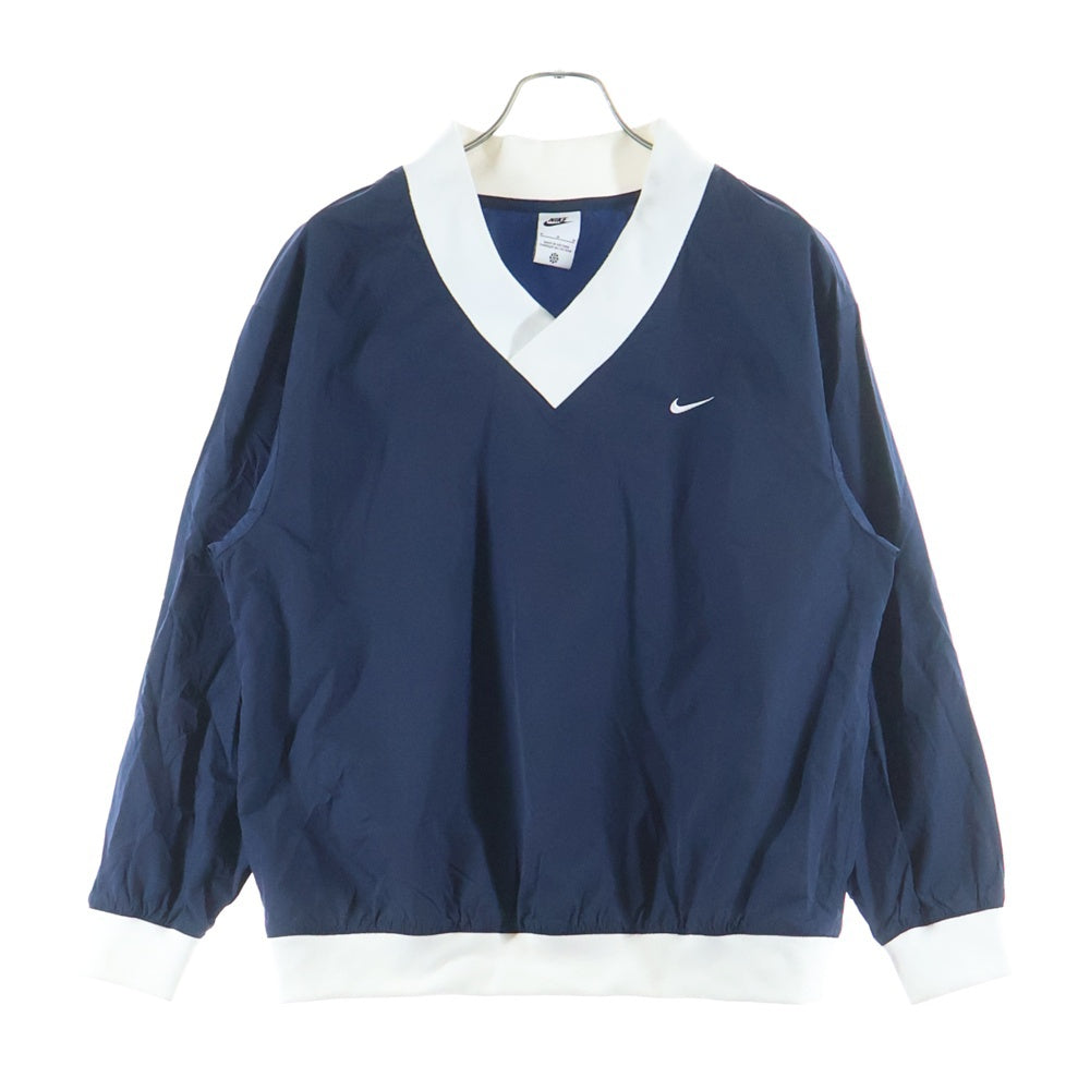 NIKE(ナイキ) NIKE AS W NSW ESSTL WVN UV LS VNCK ARMORY エッセンシャルウーブン ナイロン Vネック 長袖トップス ネイビー レディース FV7650-480