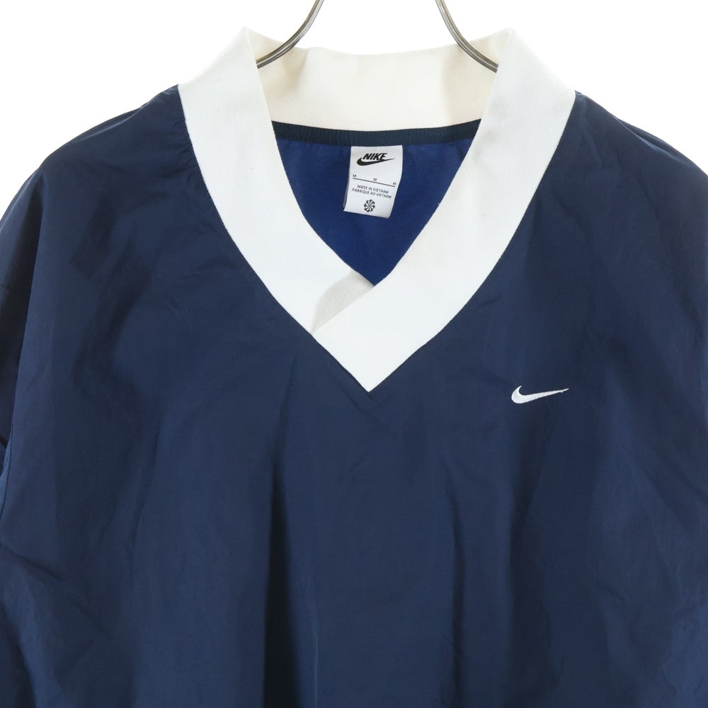 NIKE(ナイキ) NIKE AS W NSW ESSTL WVN UV LS VNCK ARMORY エッセンシャルウーブン ナイロン Vネック 長袖トップス ネイビー レディース FV7650-480