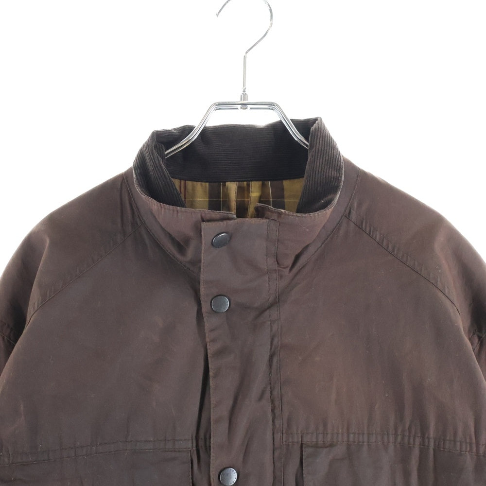 Barbour(バブアー) 90S-00S VINTAGE CORBRIDGE ヴィンテージ ロゴ刺繍 マルチポケット オイルドジャケット ダークブラウン