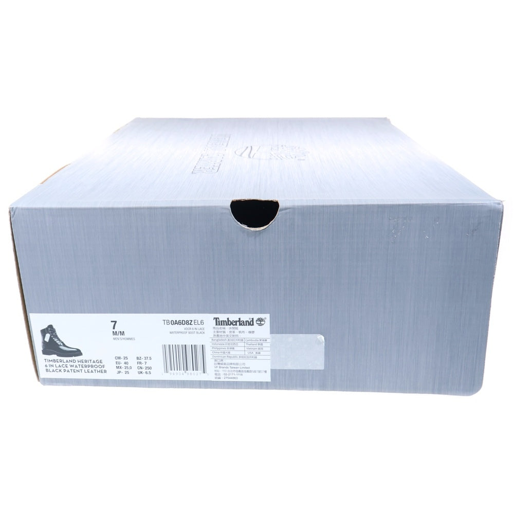 Timberland(ティンバーランド) ×Veneda Carter 6inch Premium Waterproof Boot ヴェネダカーター 6インチ プレミアム ウォータープルーフ パテントブーツ ブラック TB0A6D8ZEL6