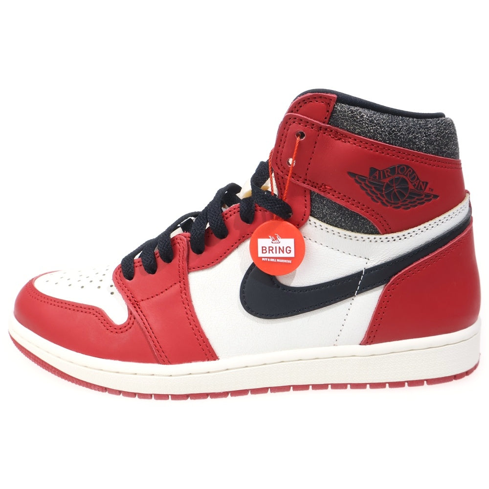 NIKE(ナイキ) AIR JORDAN 1 LOST&FOUND エアジョーダン1 ロスト&ファウンド シカゴ ハイカットスニーカー ホワイト/レッド US10.5/28.5cm DZ5485-612