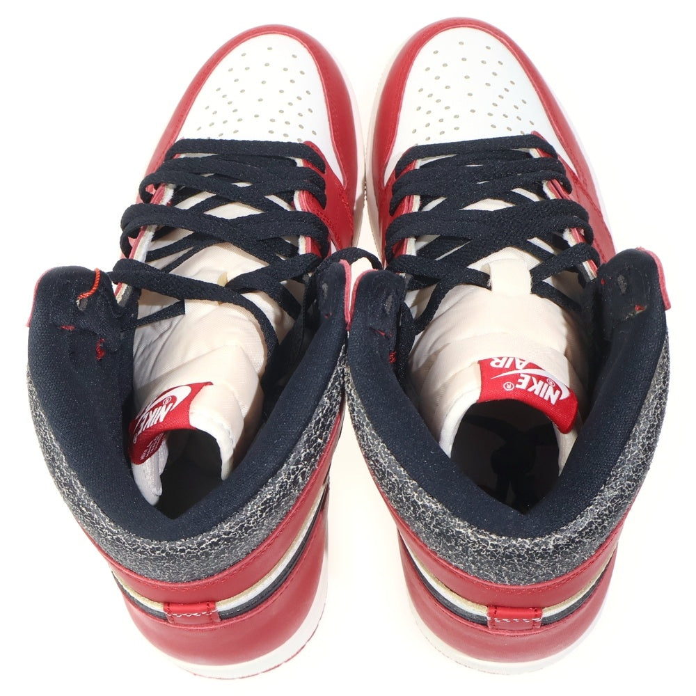 NIKE(ナイキ) AIR JORDAN 1 LOST&FOUND エアジョーダン1 ロスト&ファウンド シカゴ ハイカットスニーカー ホワイト/レッド US10.5/28.5cm DZ5485-612