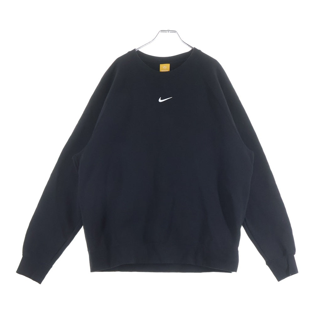 NIKE(ナイキ) ×NOCTA FLEECE CS CREW スウッシュ クルーネック ラグランスウェット トレーナー ブラック FN8160-010