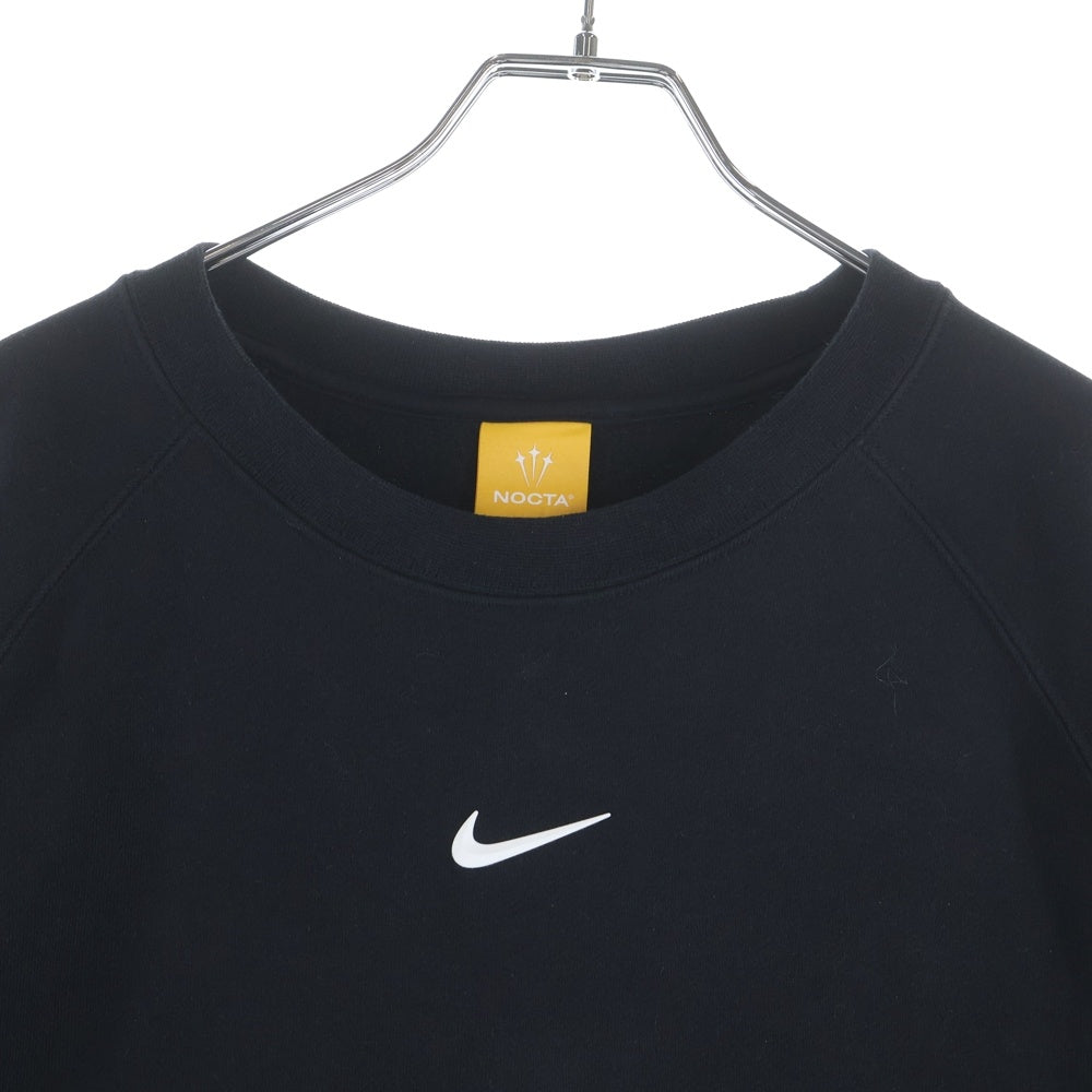 NIKE(ナイキ) ×NOCTA FLEECE CS CREW スウッシュ クルーネック ラグランスウェット トレーナー ブラック FN8160-010