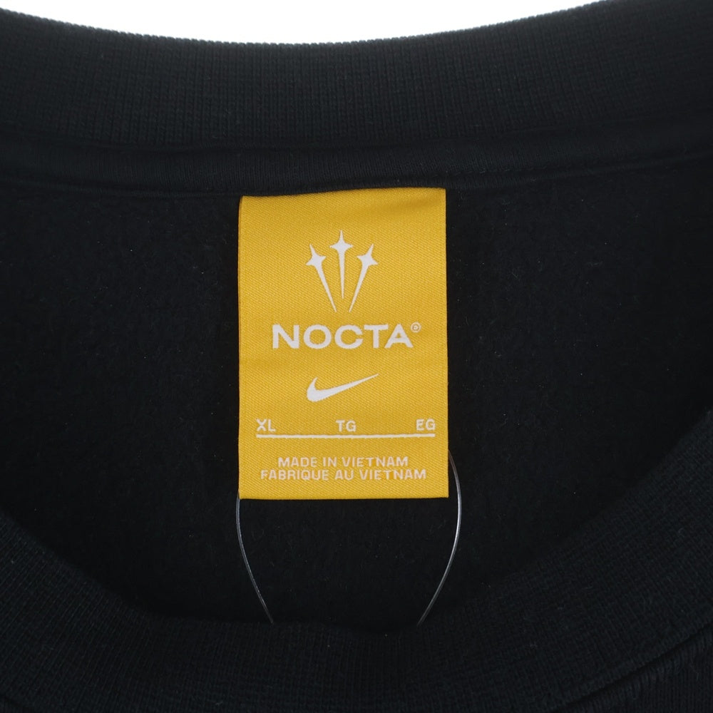 NIKE(ナイキ) ×NOCTA FLEECE CS CREW スウッシュ クルーネック ラグランスウェット トレーナー ブラック FN8160-010