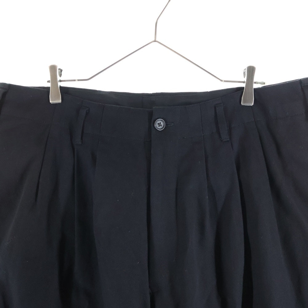 Y's for men(ワイズフォーメン) 25AW KATSURAGI SIDE TAPE PANTS カツラギ 3タック脇テープパンツ ブラック MA-P01-002