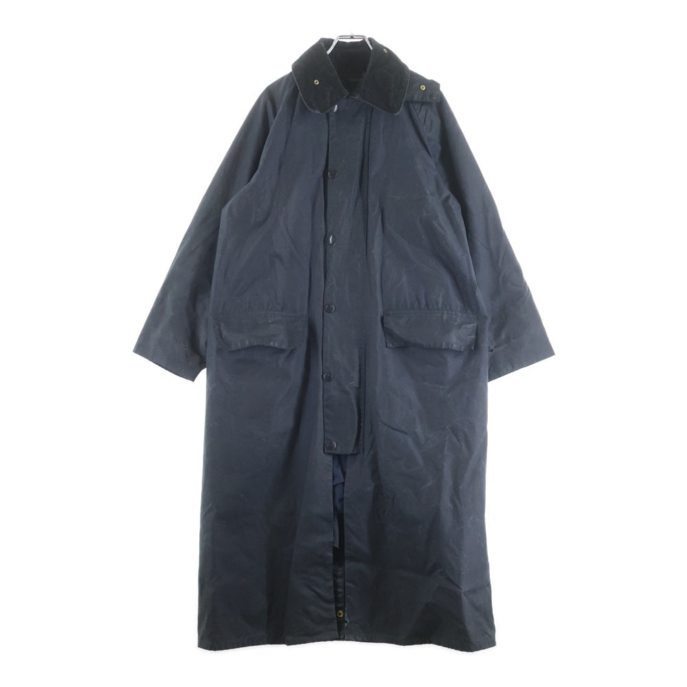 Barbour(バブアー) 80S VINTAGE BURGHLEY ヴィンテージ バーレー オイルドロングジャケット ロングコート ネイビー