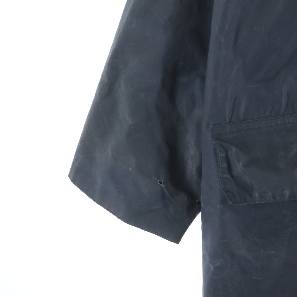 Barbour(バブアー) 80S VINTAGE BURGHLEY ヴィンテージ バーレー オイルドロングジャケット ロングコート ネイビー