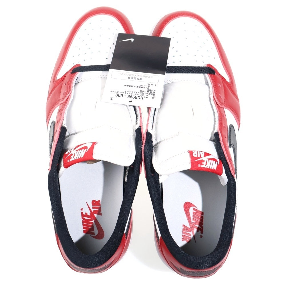 NIKE(ナイキ) AIR JORDAN 1 RETRO LOW OG CHICAGO エアージョーダン レトロ シカゴ ローカットスニーカー レッド US9.5/27.5cm HQ6998-600