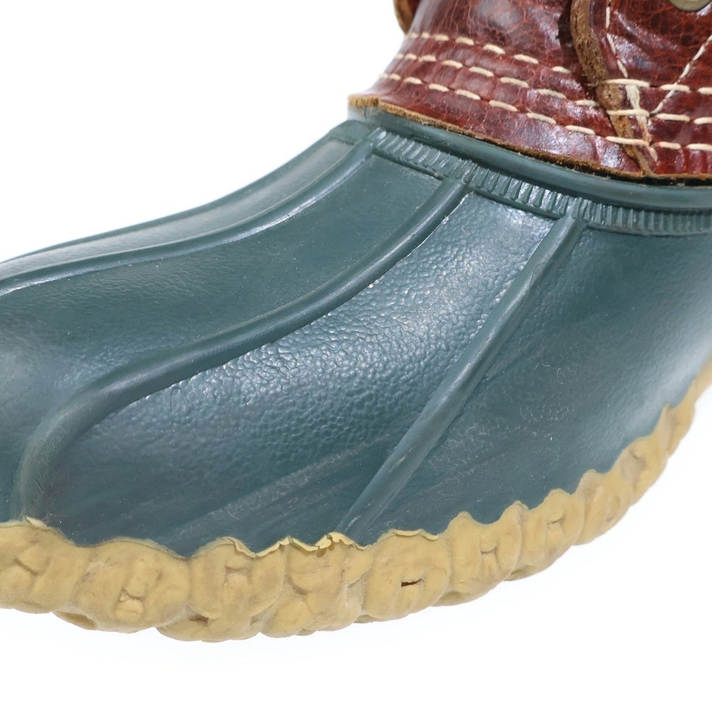 L.L.Bean(エルエルビーン) BEAN BOOTS ビーンブーツ USA製 5ホール ラバーレザー切替 レースアップブーツ レディース ブラウン