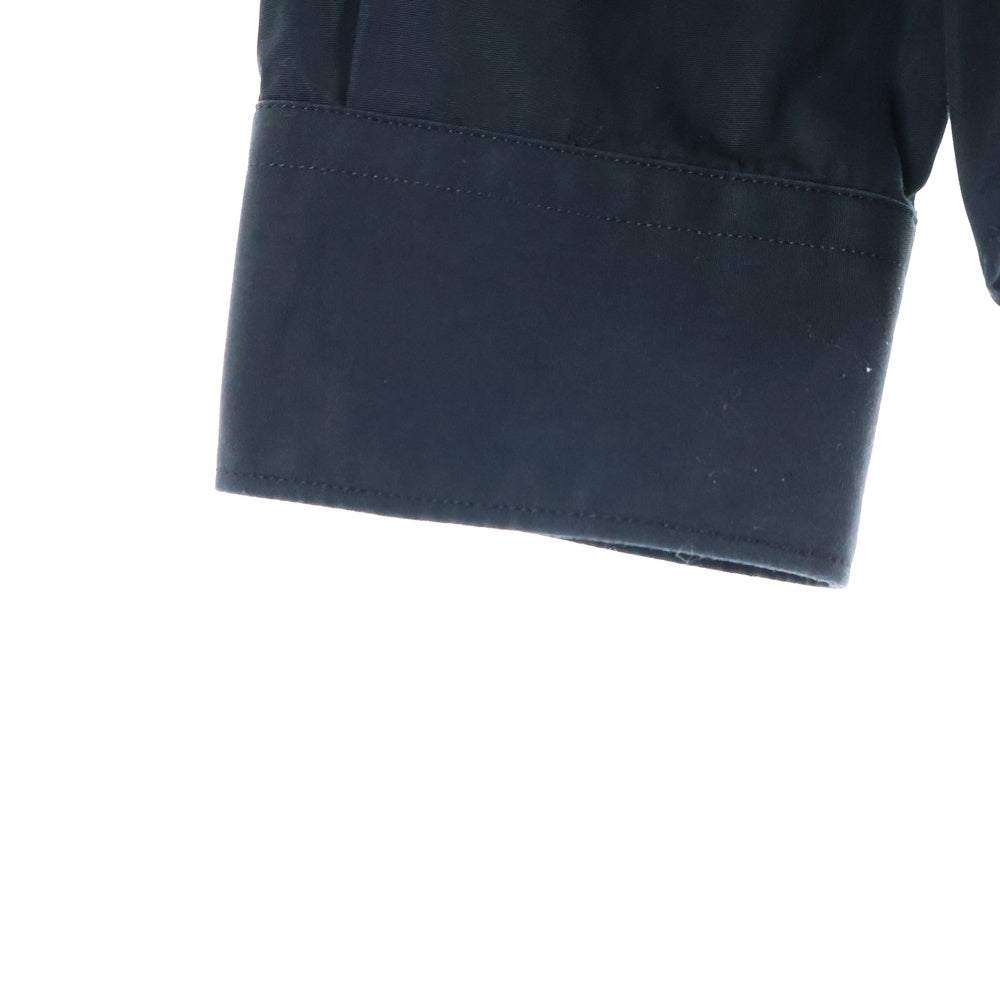 GIVENCHY(ジバンシィ) 15SS フロント叩きつけデザイン ボタンダウンシャツカラー ボタンアップ コットン長袖シャツ ブラック 15J 6002 352