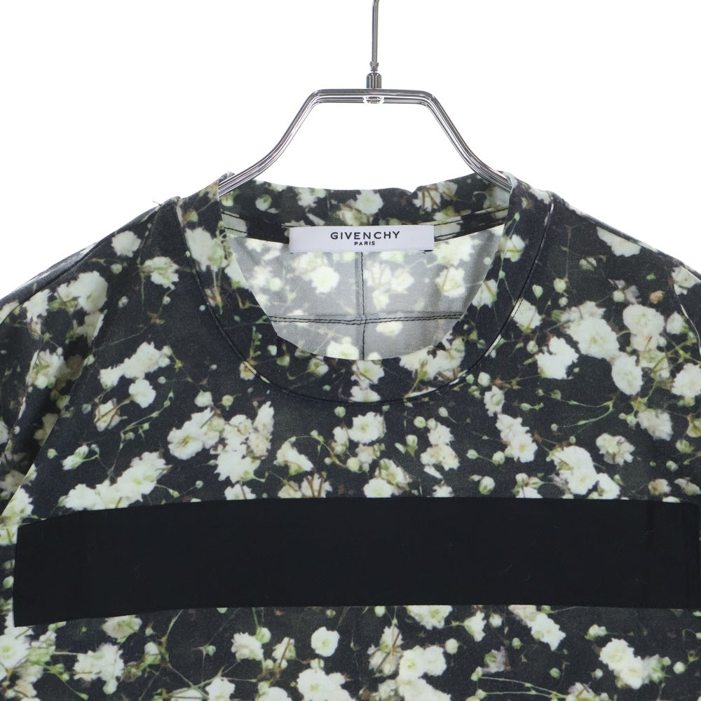 GIVENCHY(ジバンシィ) 15SS カスミ草 総柄プリントデザイン クルーネック半袖Tシャツ カットソー ホワイト/ブラック 15S 7310 651