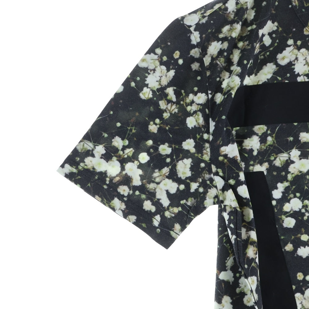 GIVENCHY(ジバンシィ) 15SS カスミ草 総柄プリントデザイン クルーネック半袖Tシャツ カットソー ホワイト/ブラック 15S 7310 651