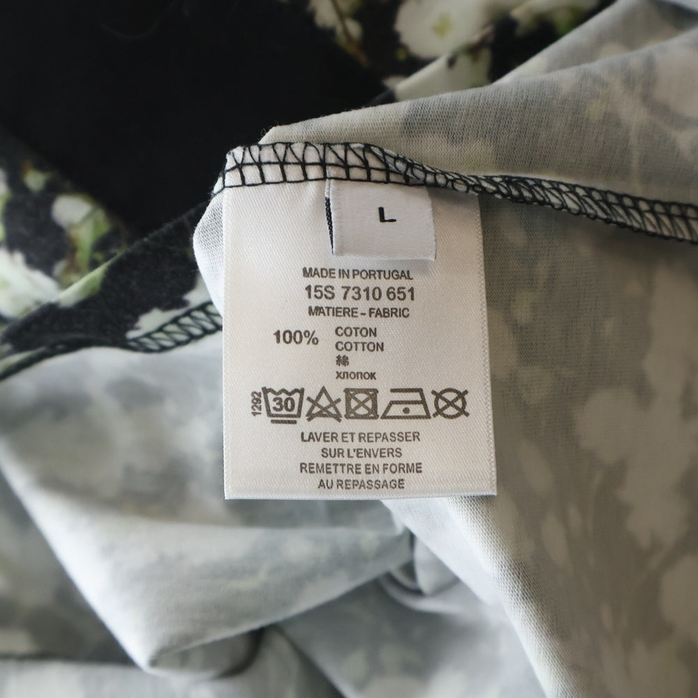 GIVENCHY(ジバンシィ) 15SS カスミ草 総柄プリントデザイン クルーネック半袖Tシャツ カットソー ホワイト/ブラック 15S 7310 651