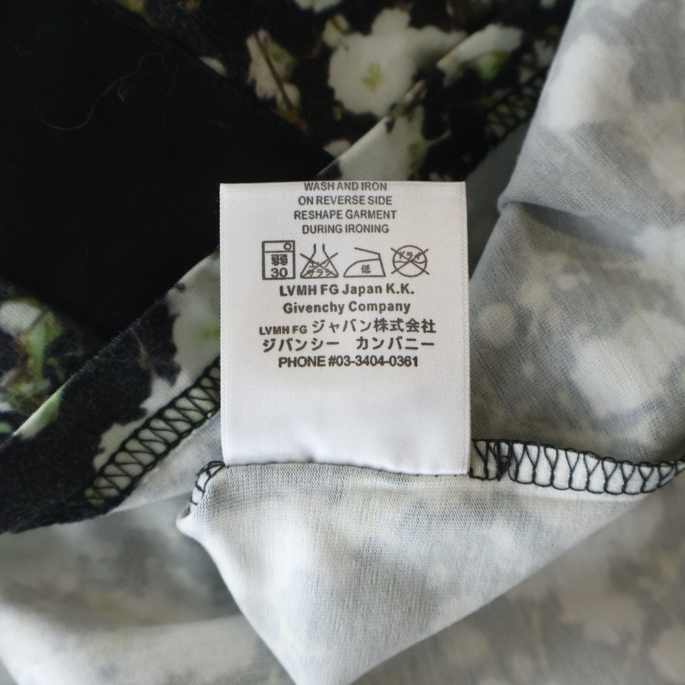 GIVENCHY(ジバンシィ) 15SS カスミ草 総柄プリントデザイン クルーネック半袖Tシャツ カットソー ホワイト/ブラック 15S 7310 651