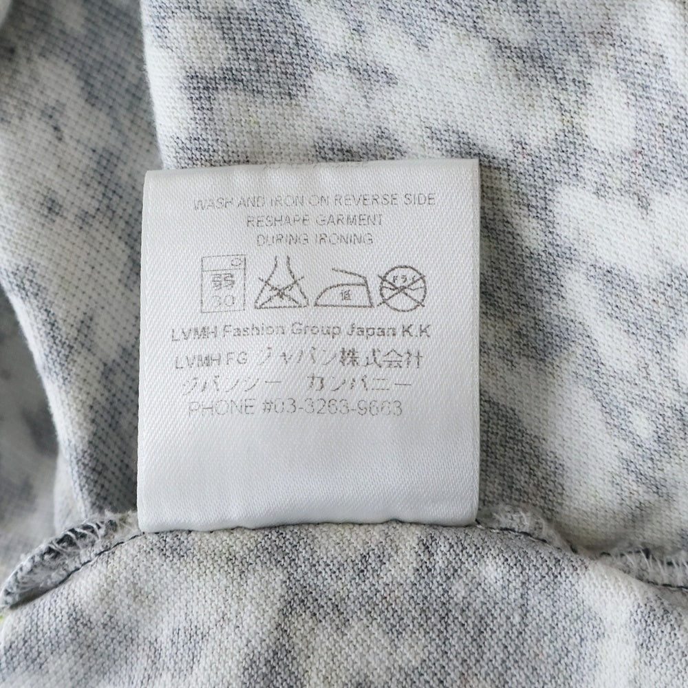 GIVENCHY(ジバンシィ) 15SS カスミ草 総柄プリントデザイン サイドスリット シャツカラー半袖ポロシャツ ホワイト/ブラック 15J 7332 685