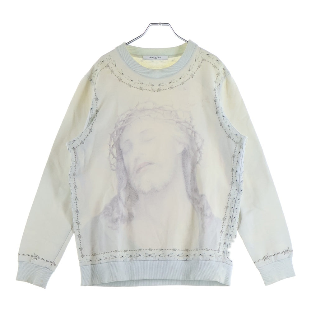 GIVENCHY(ジバンシィ) 16SS ジーザス キリスト両面プリントデザイン プルオーバークルーネックスウェット アイボリー/ホワイト 16J 7304 785