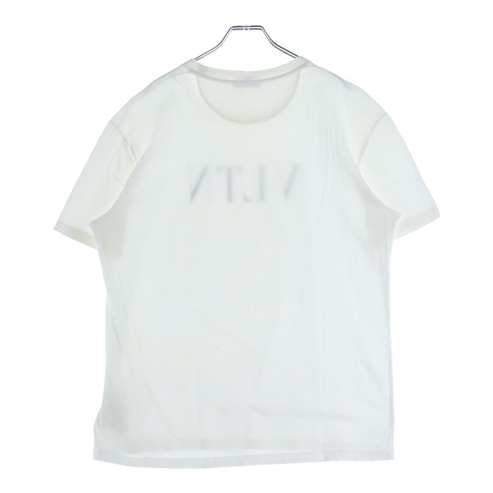VALENTINO(ヴァレンティノ) VLTN フロントロゴプリント デザイン クルーネック半袖Tシャツ カットソー ホワイト QV0MG10V3LE