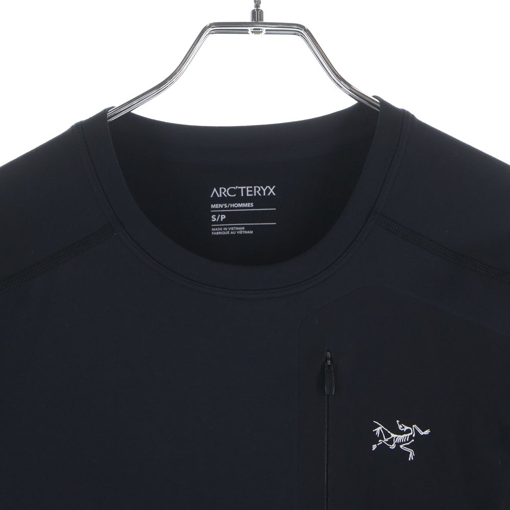 ARC'TERYX(アークテリクス) 25AW RHO LT CREW NECK ロー LT クルーネック 胸ポケット 長袖Tシャツ カットソー ブラック X000009417